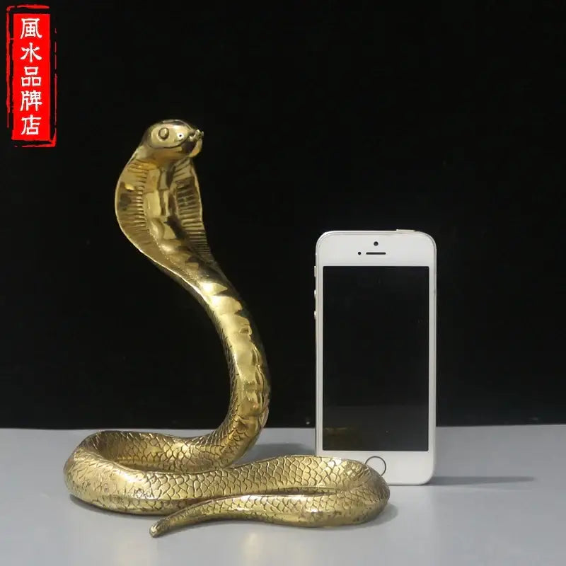 Copper Cobra Zodiac Statue