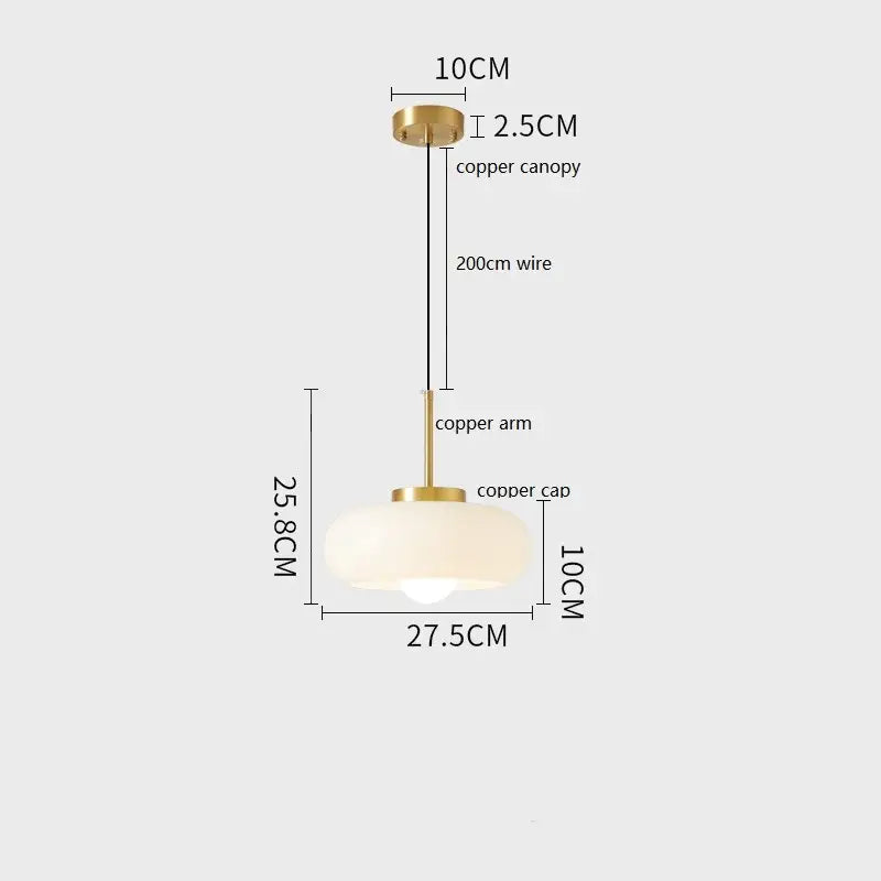 Amber Copper Pendant Light