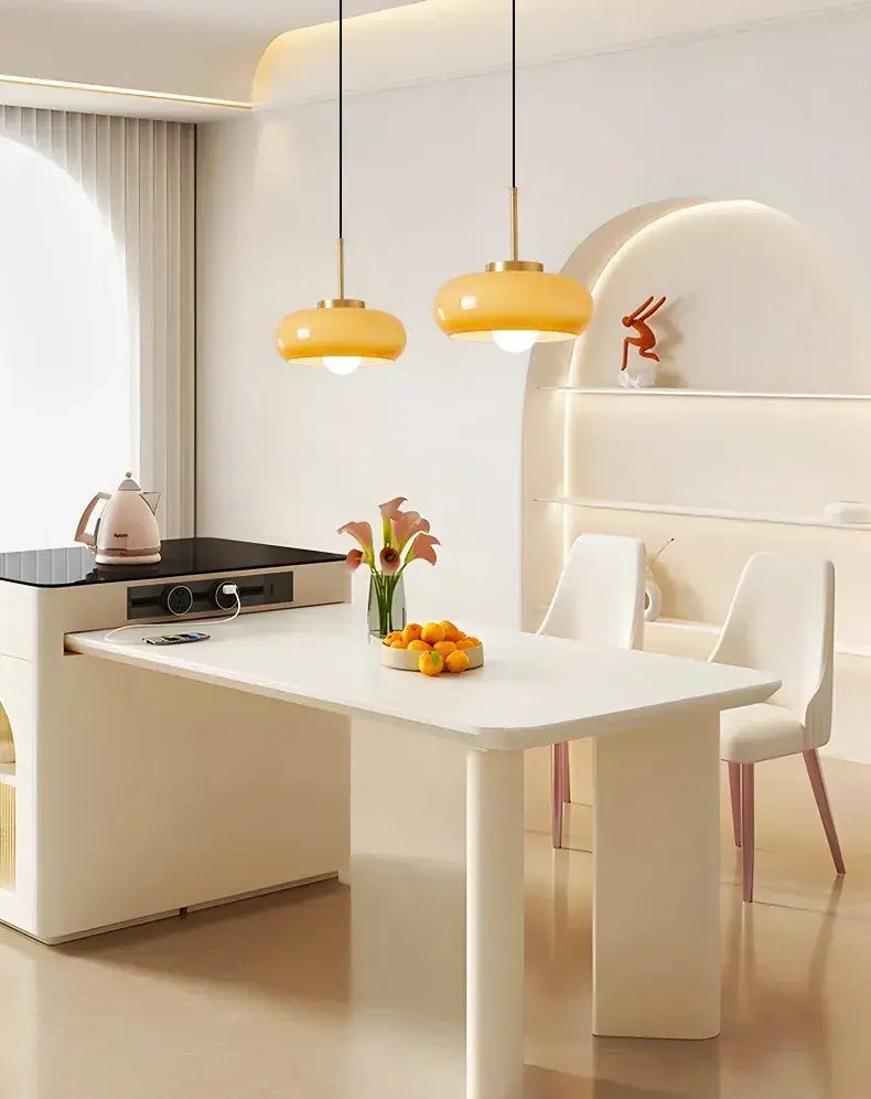 Amber Copper Pendant Light