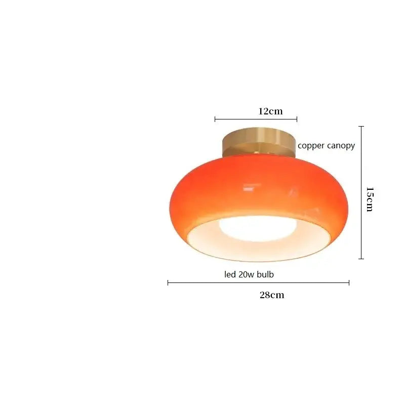 Amber Copper Pendant Light