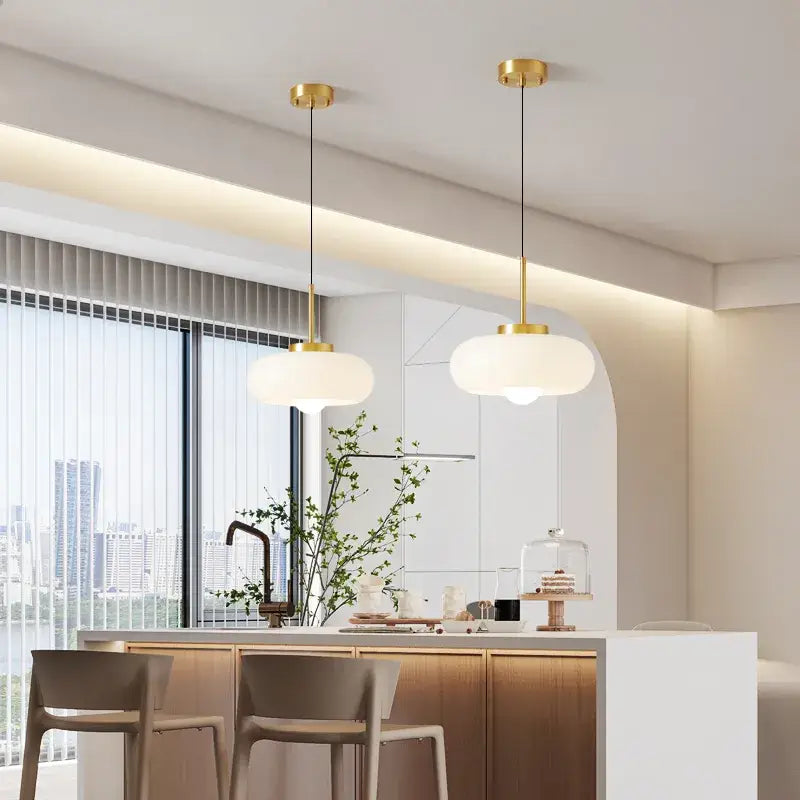 Amber Copper Pendant Light