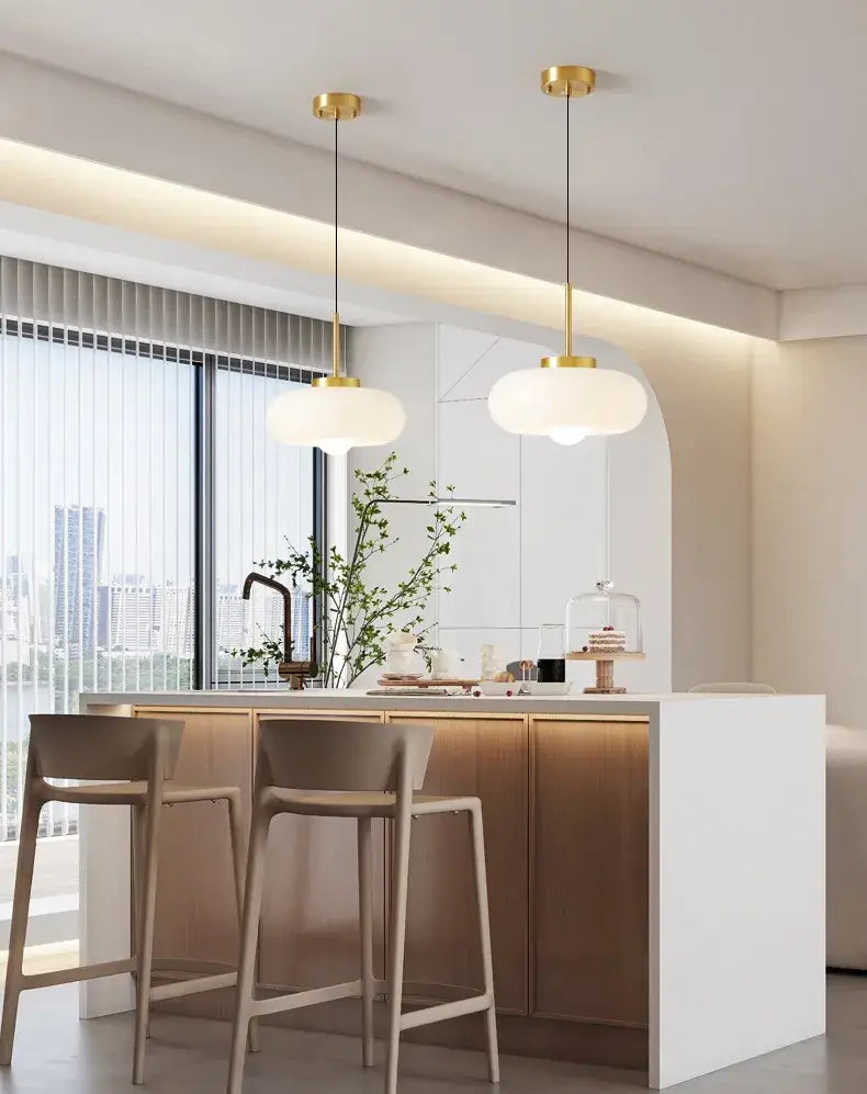 Amber Copper Pendant Light