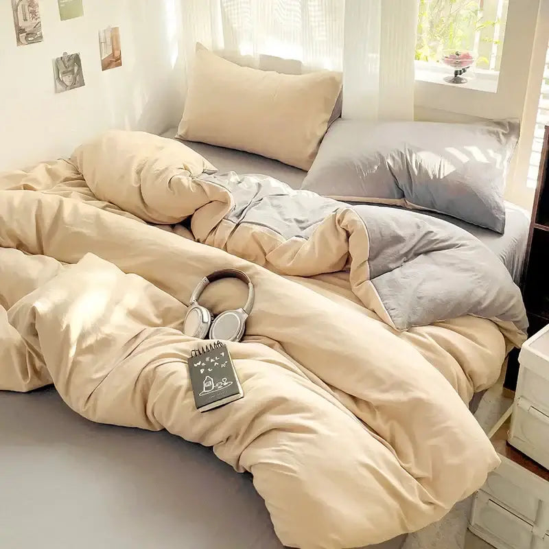 Cream Cotton Bedding Set