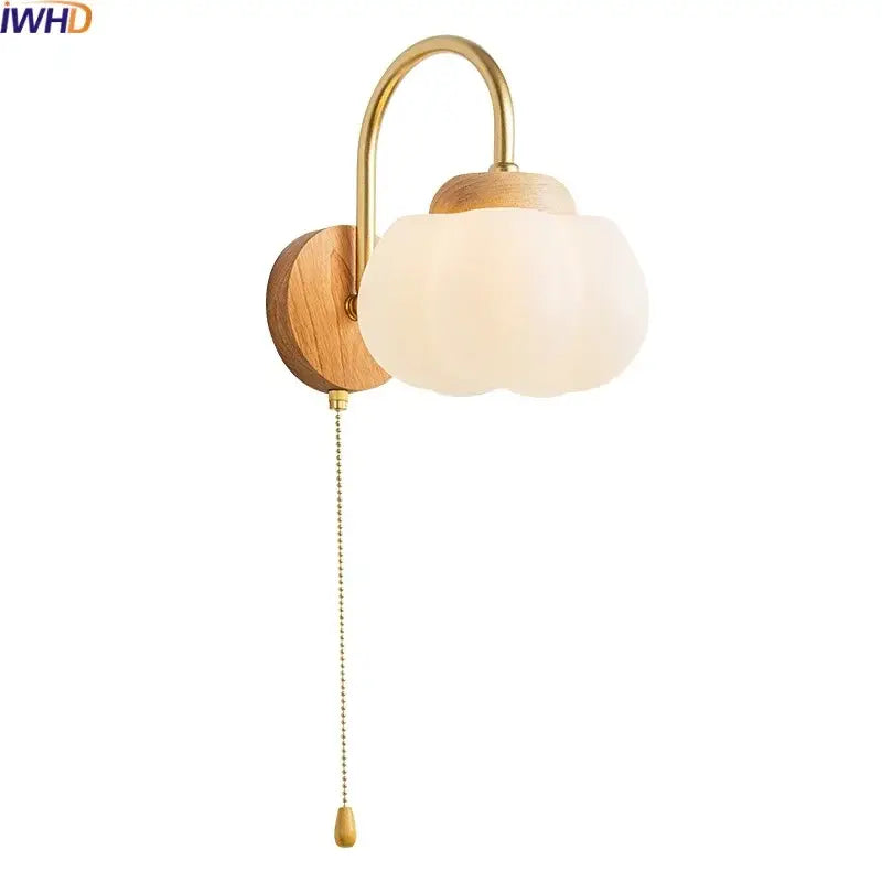 Brass Wood Cloud Sconce