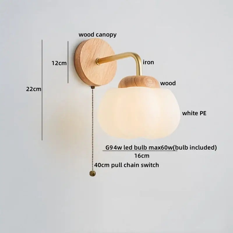 Brass Wood Cloud Sconce