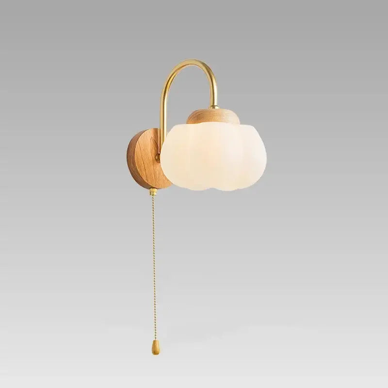Brass Wood Cloud Sconce