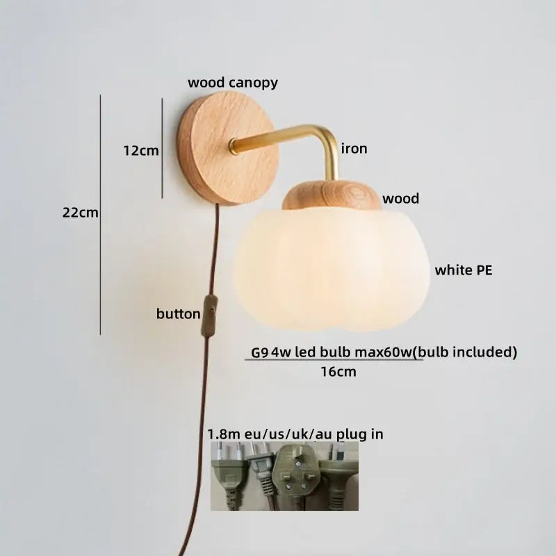 Brass Wood Cloud Sconce