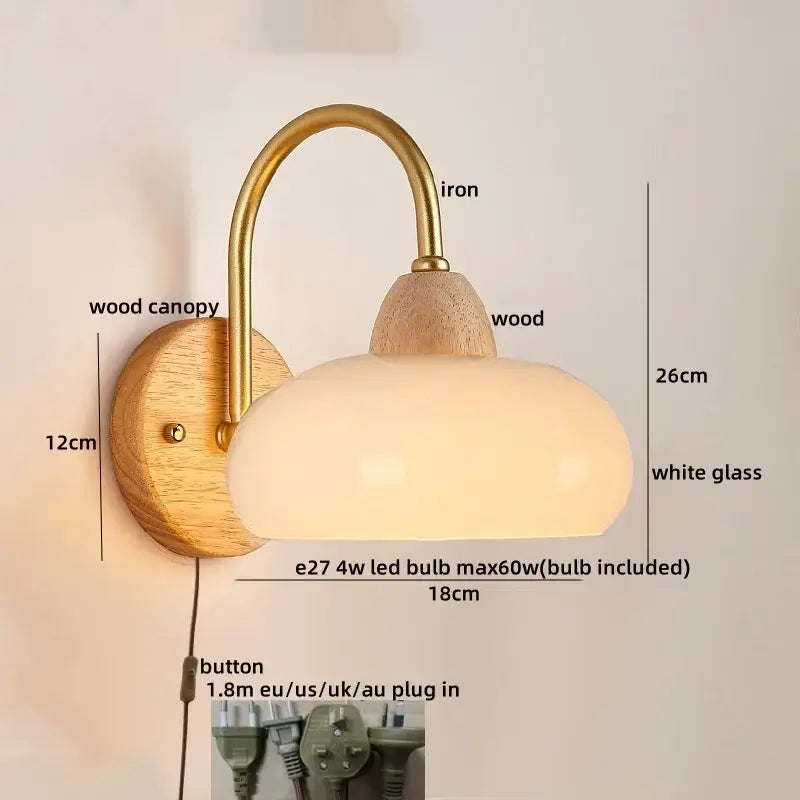 Brass Wood Cloud Sconce