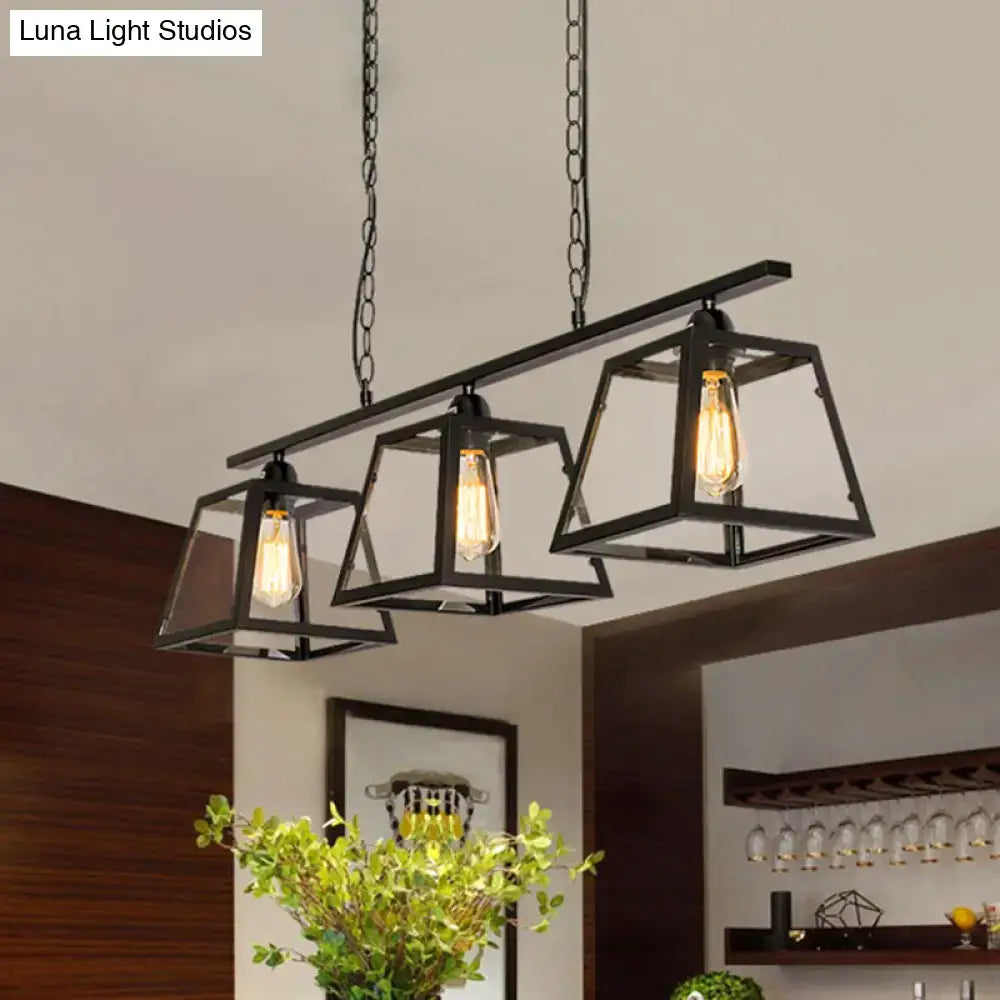 Black Glass Lantern Pendant