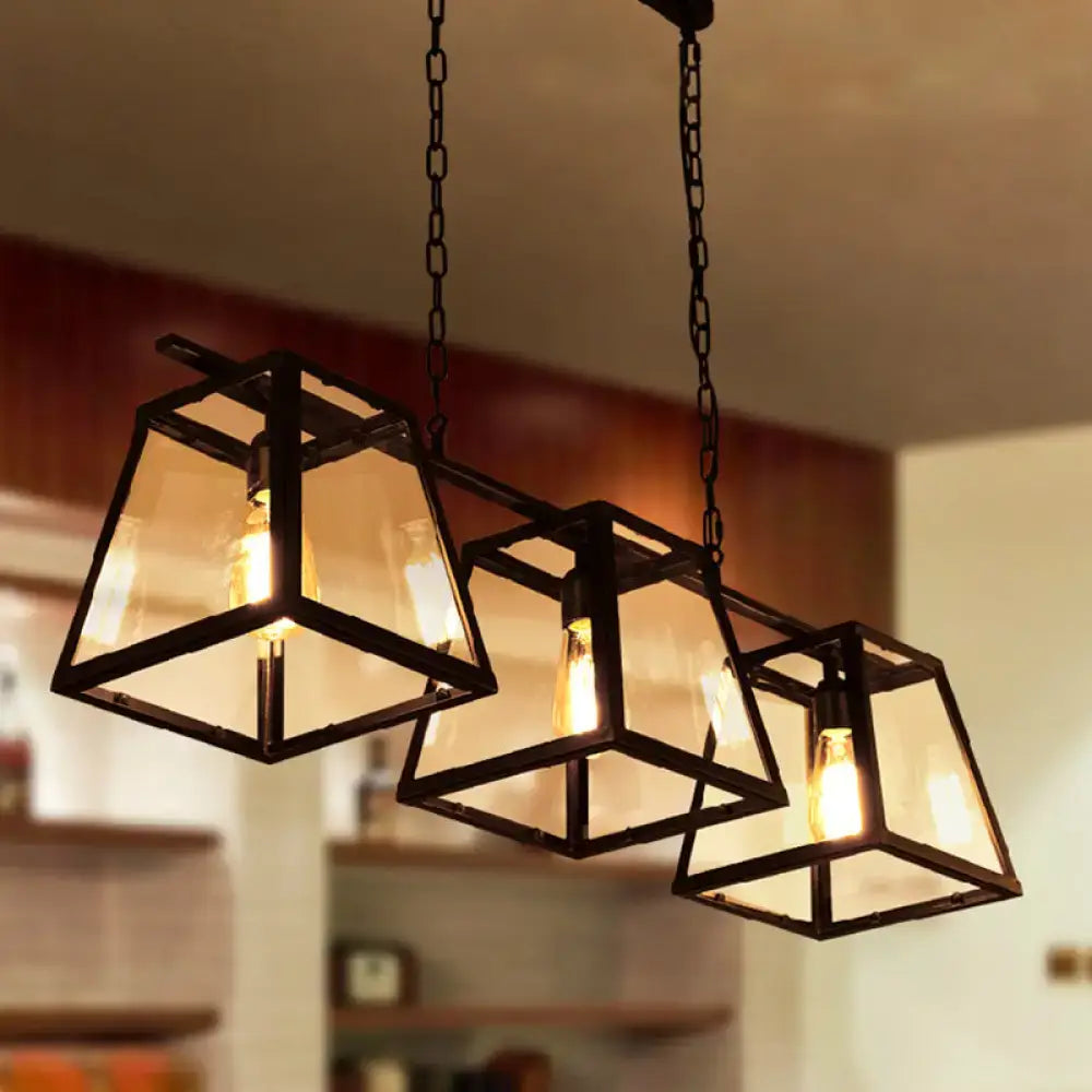 Black Glass Lantern Pendant