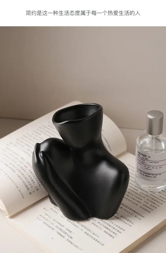 White Ceramic Human Vase