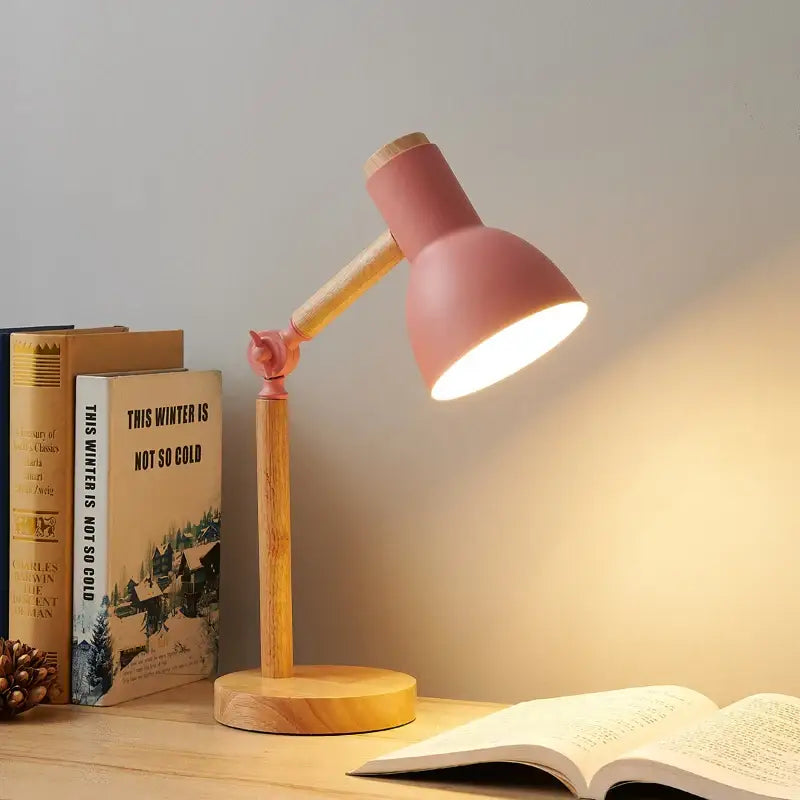 Mint Green Wooden Table Lamp