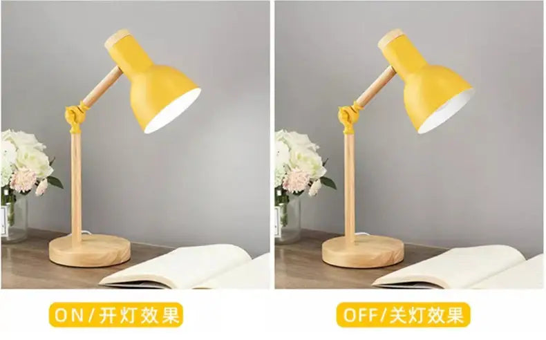 Mint Green Wooden Table Lamp
