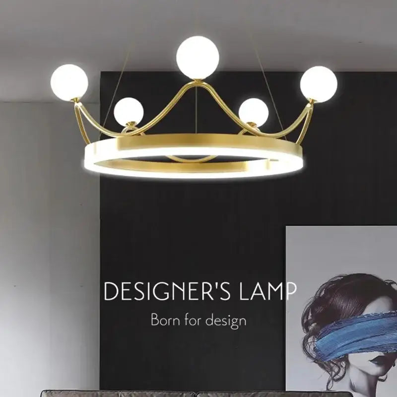 Gold LED Kids Chandelier