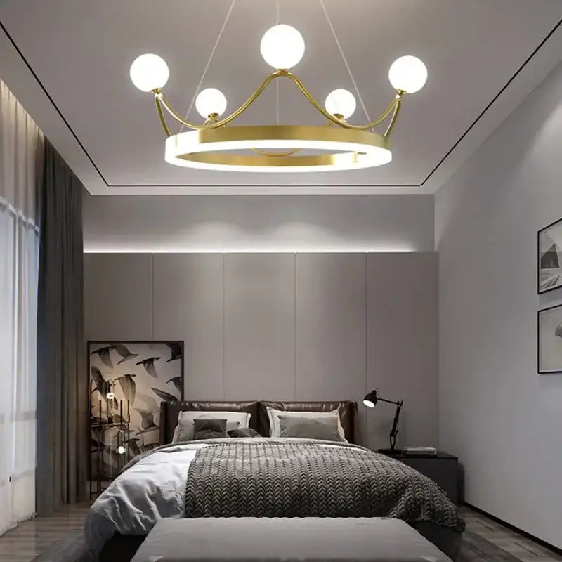 Gold LED Kids Chandelier