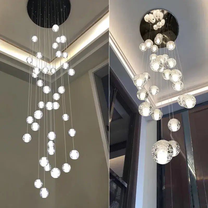 Stainless Steel Ball Chandelier