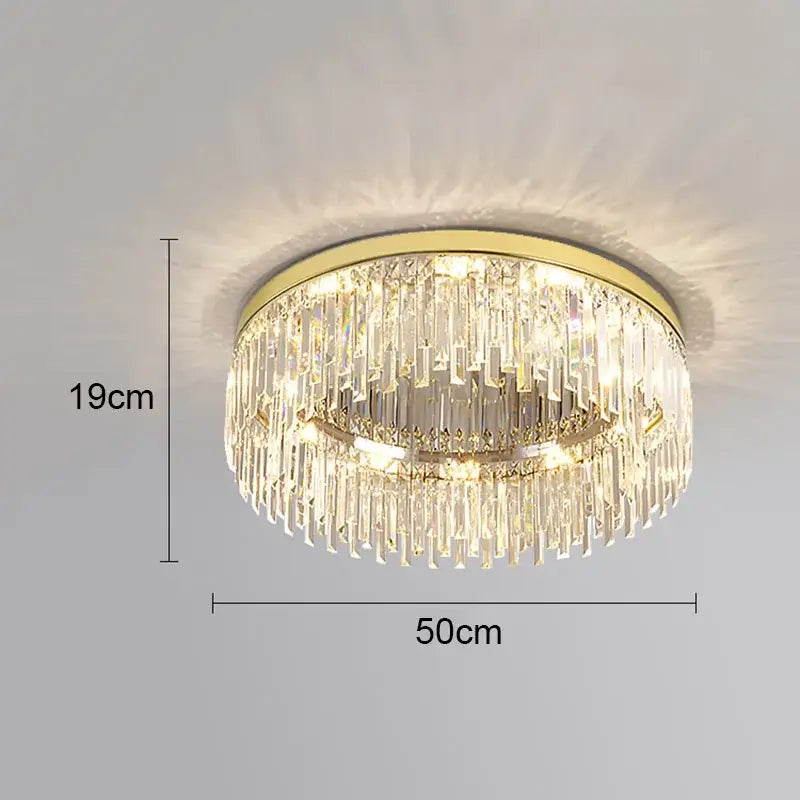 Chrome Luxury Crystal Ceiling Lamp
