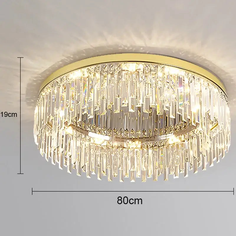 Chrome Luxury Crystal Ceiling Lamp