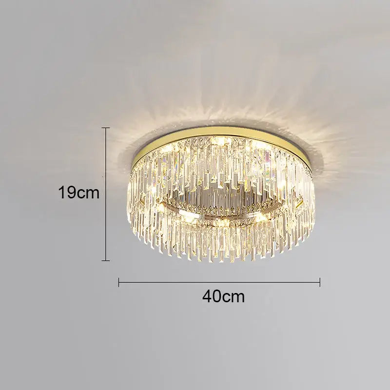 Chrome Luxury Crystal Ceiling Lamp
