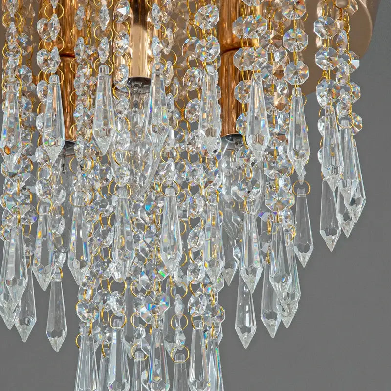 Gold Crystal Teardrop 30cm Ceiling Light