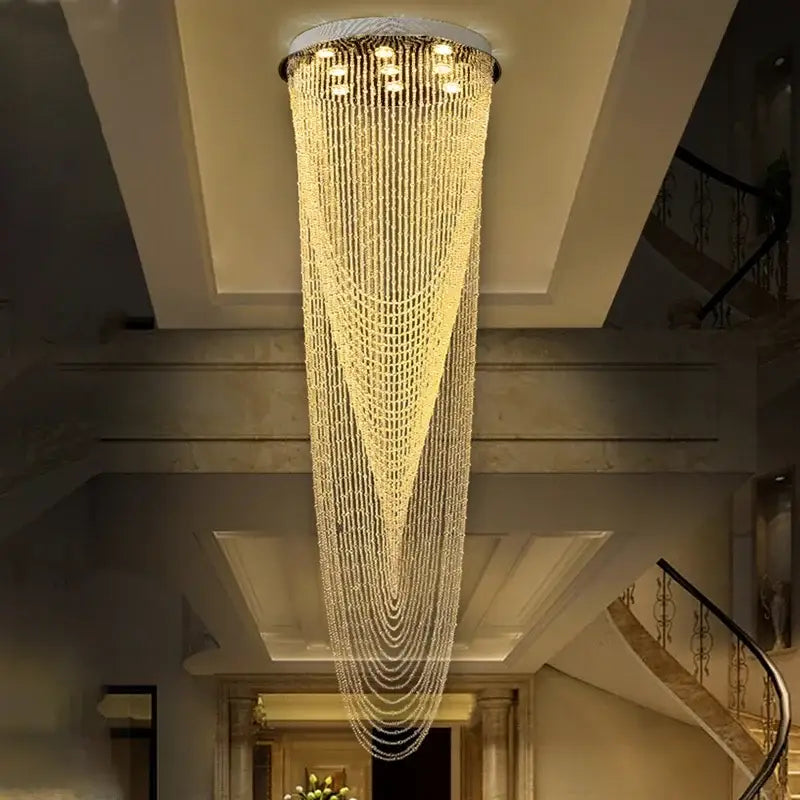 Crystal Cascade Ceiling Light