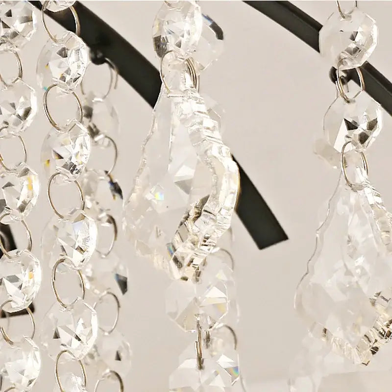 Black Crystal Elegant Chandelier Light