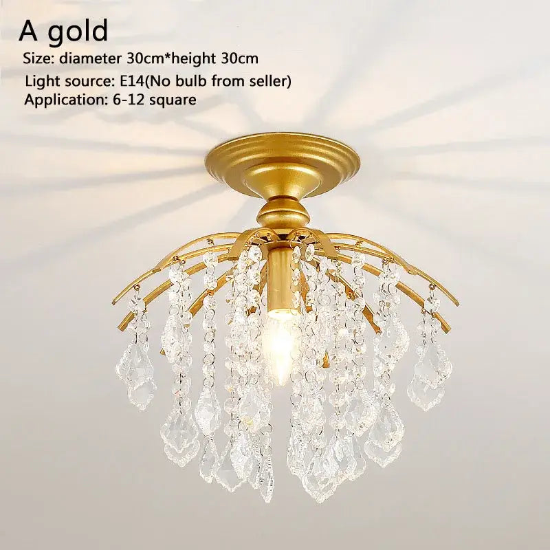 Black Crystal Elegant Chandelier Light
