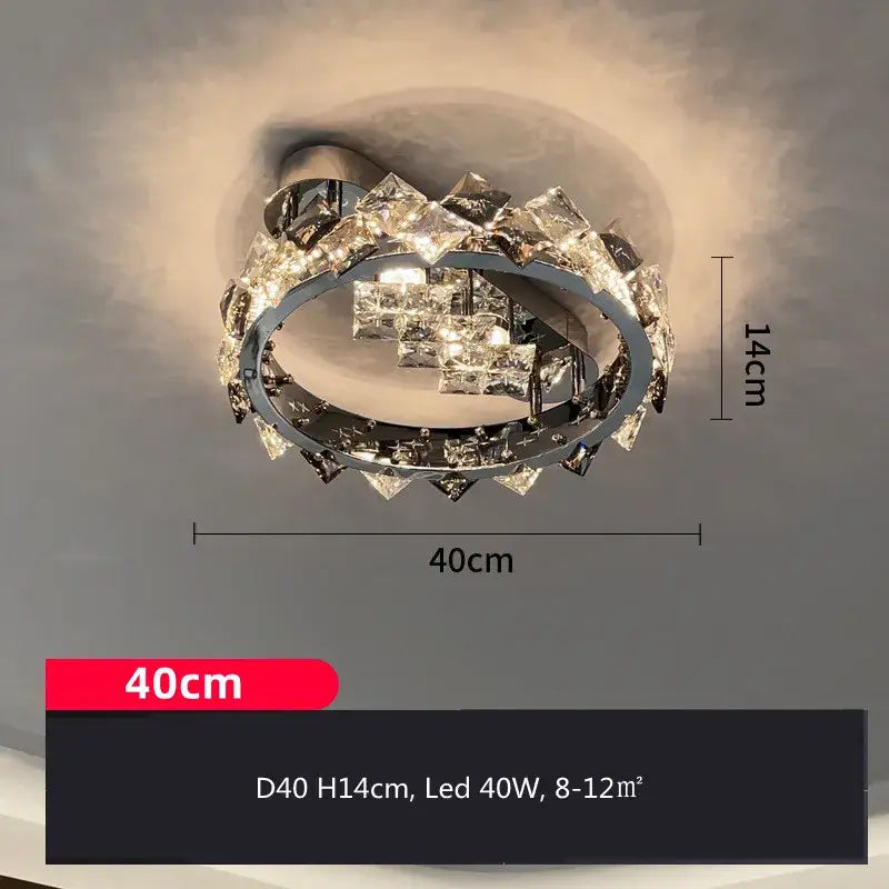 Chrome Crystal 60W Dimmable Ceiling Light