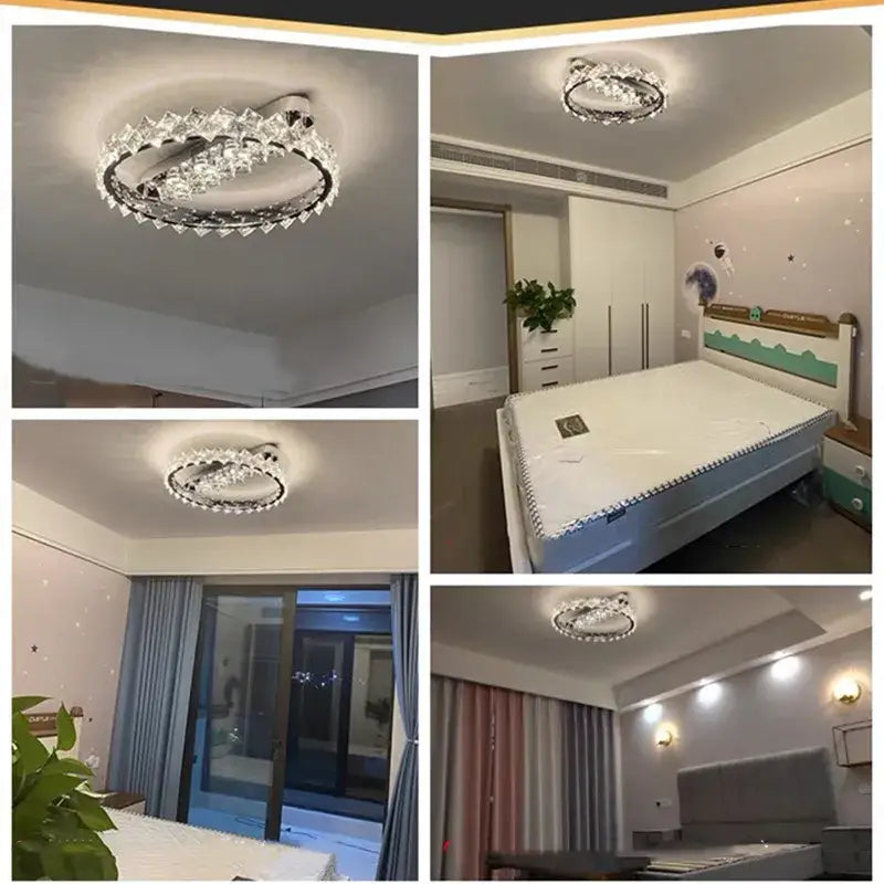 Chrome Crystal 60W Dimmable Ceiling Light