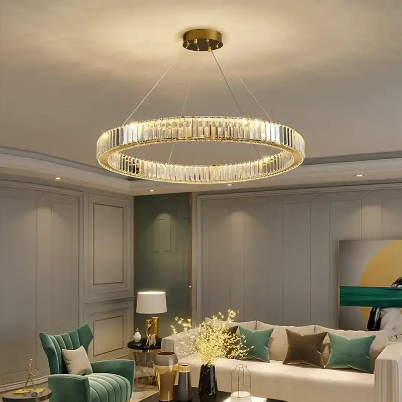 Crystal Double Ring 120cm Chandelier