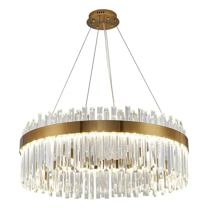Gold Crystal Polished-Chrome 120cm Dining Chandelier