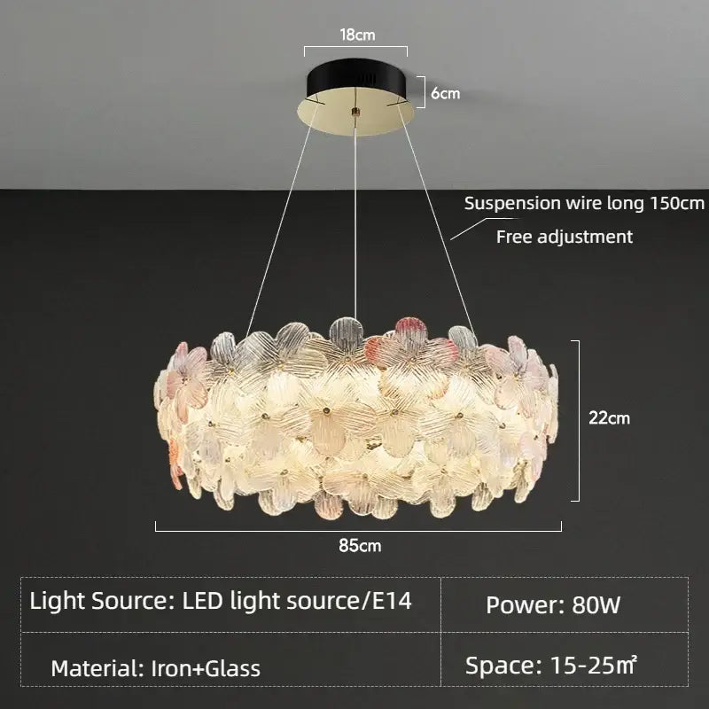 Petal Crystal Chandelier Light