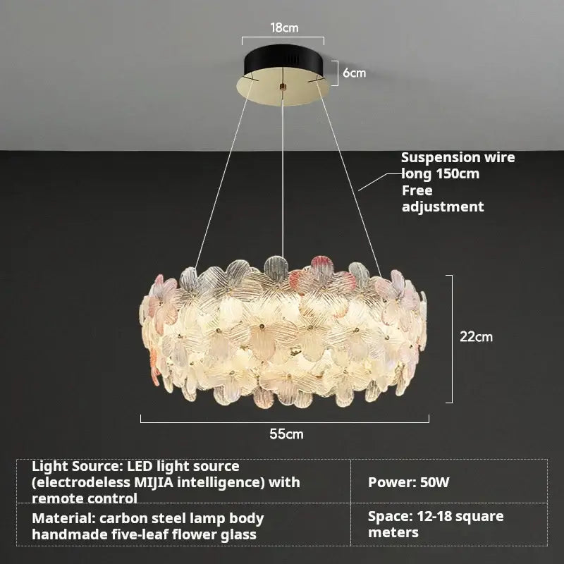 Petal Crystal Chandelier Light