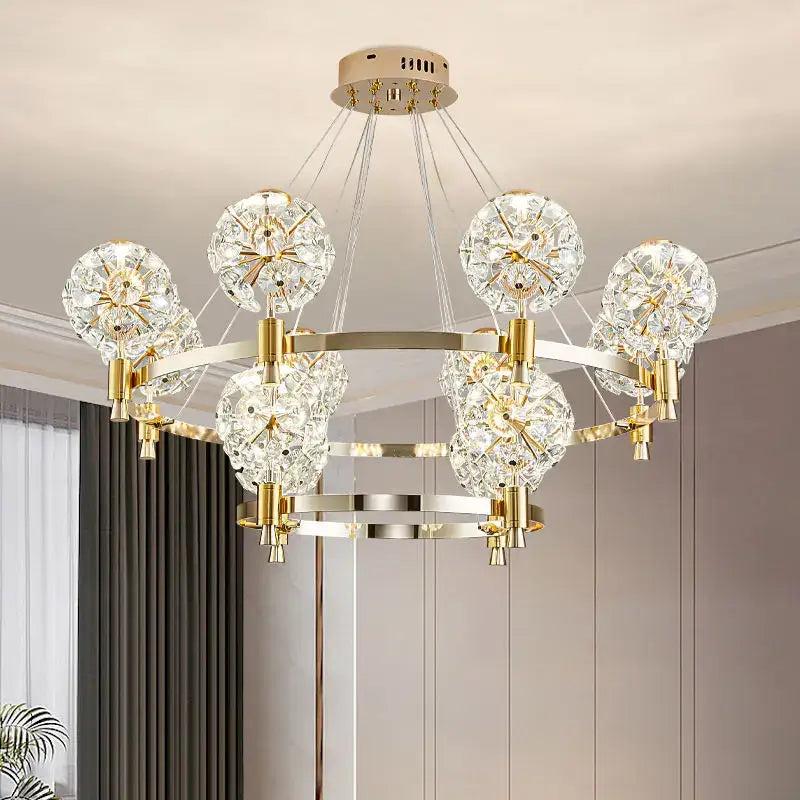 Gold Dandelion Chandelier