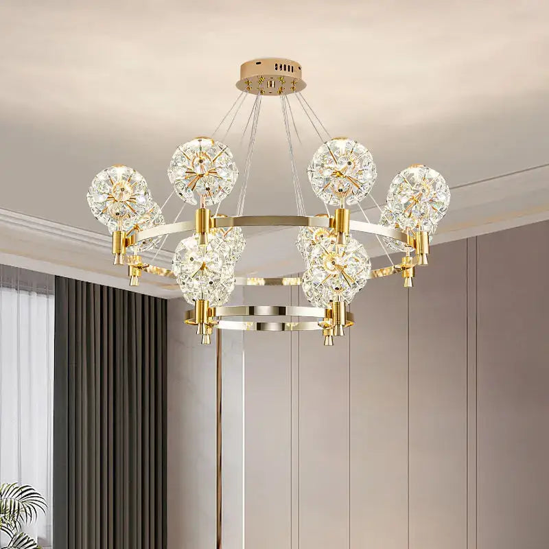Gold Dandelion Chandelier