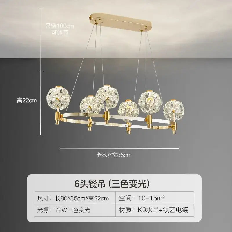 Gold Dandelion Chandelier