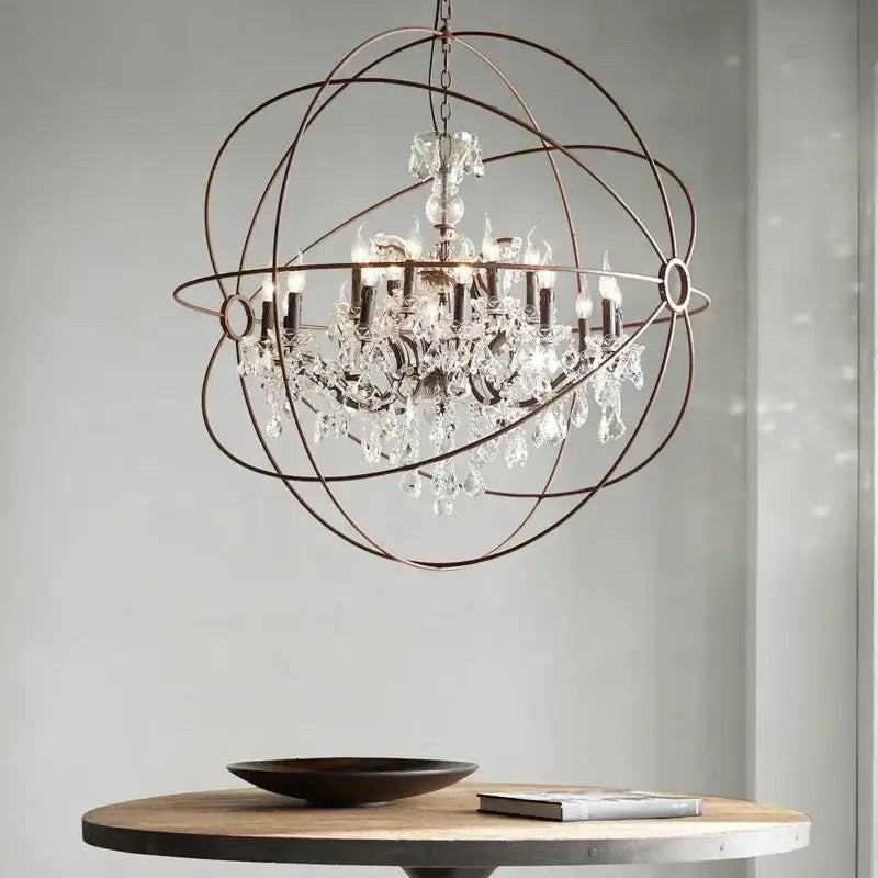 Dark Metal Spherical Chandelier