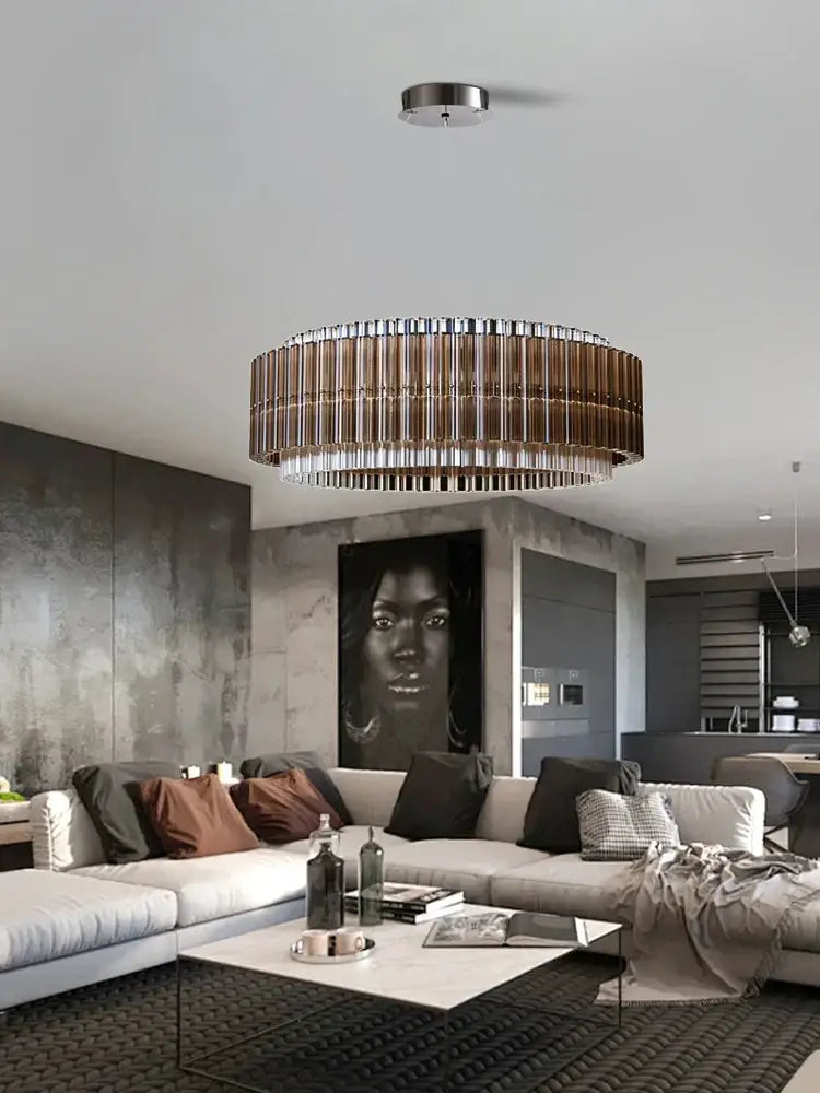 Copper Crystal Chandelier 120cm Diameter