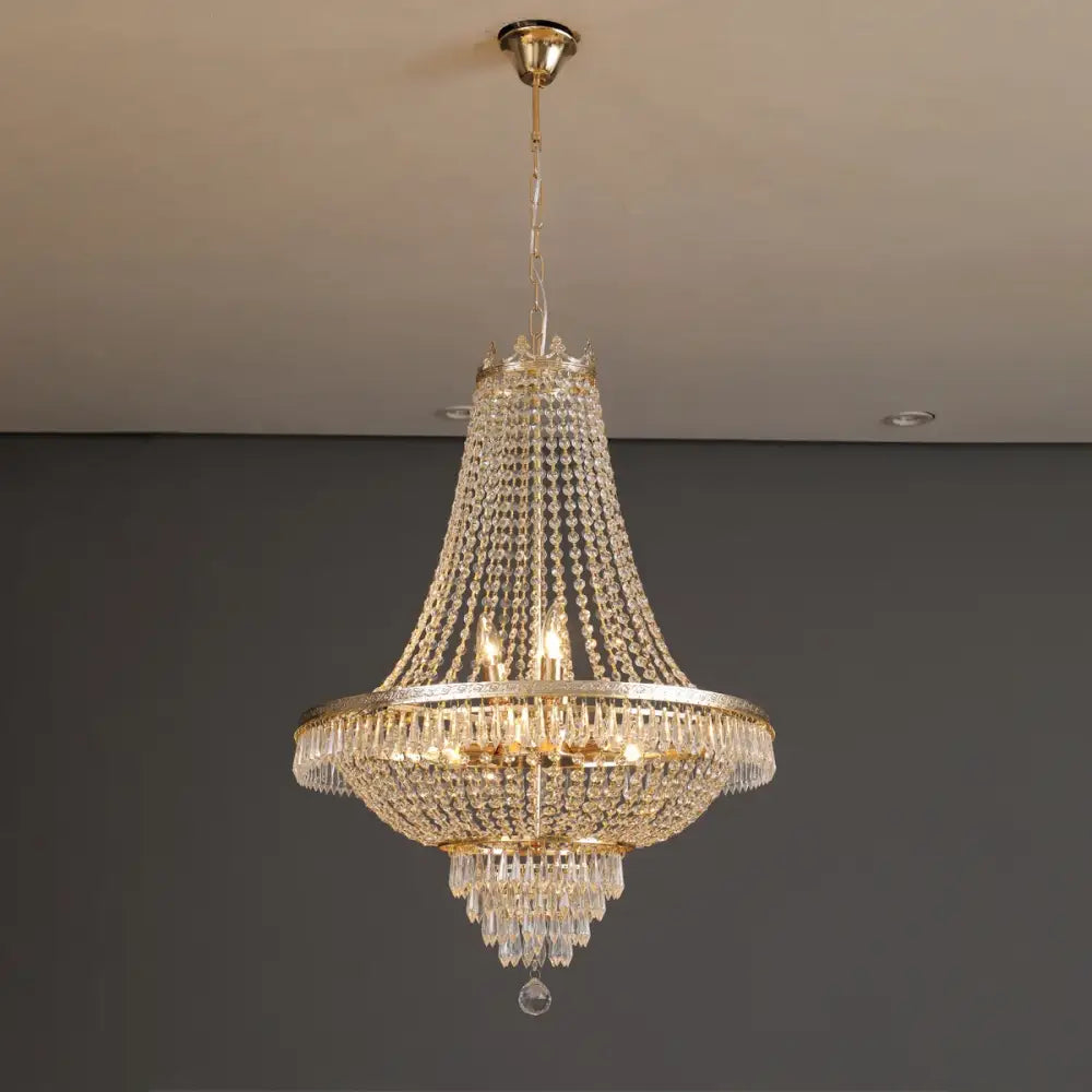 Silver Crystal Tier Chandelier