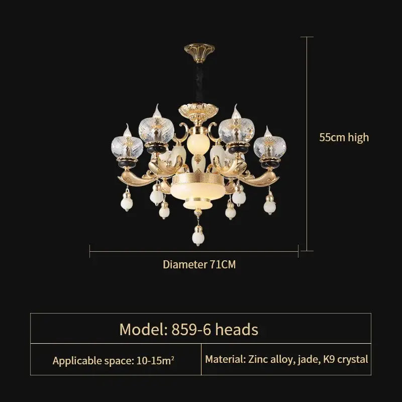 Gold Crystal Dining Chandelier 36-Head European