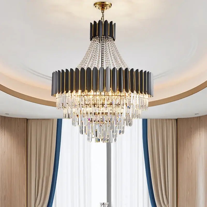 Gold Crystal Living 120cm Villa Chandelier