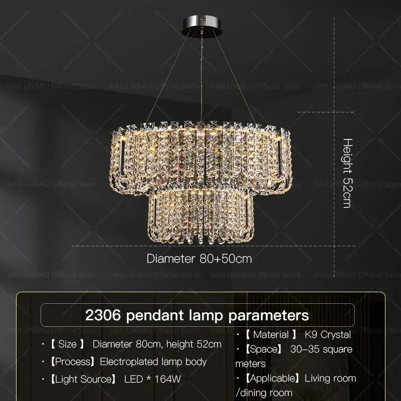 Circular Crystal Chandelier