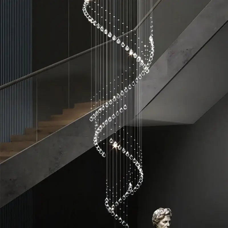 Chrome Spiral Pendant Light