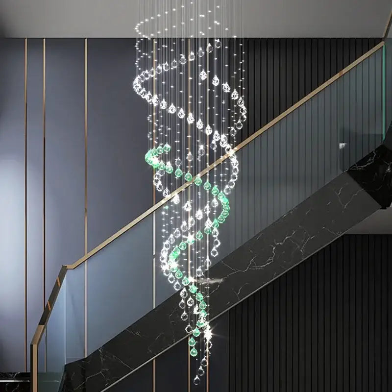 Chrome Spiral Pendant Light