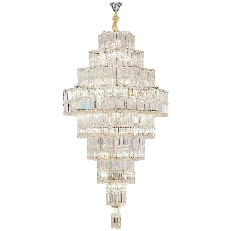 Gold Crystal Multi-Tier 180cm Chandelier