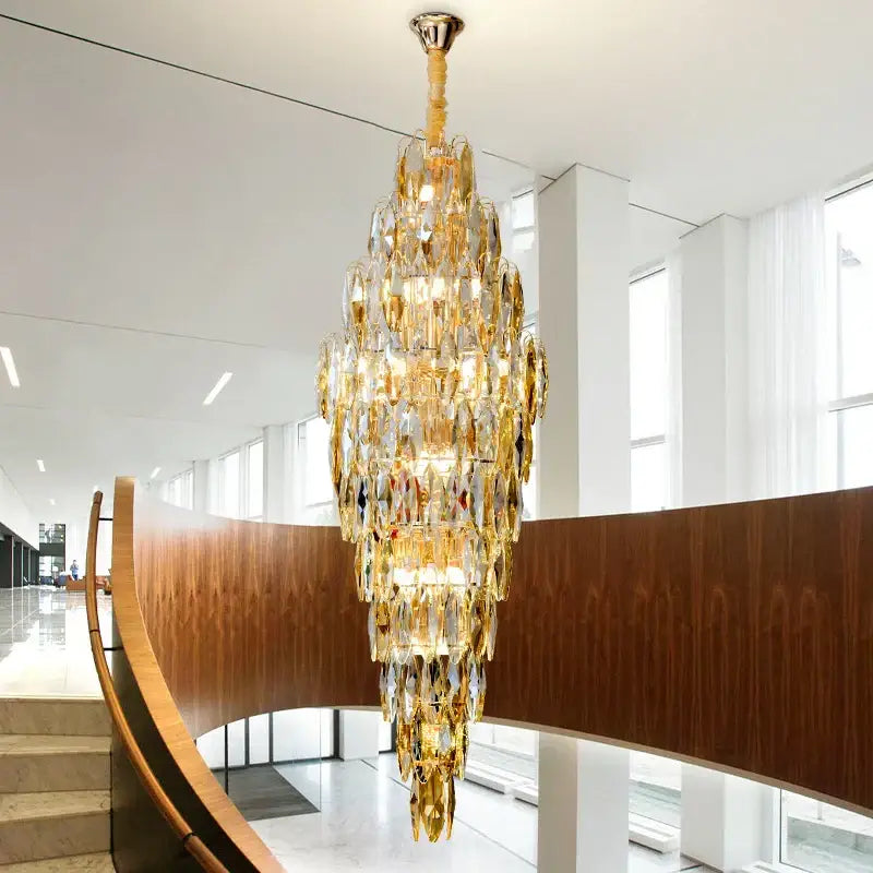 Brass Crystal Chandelier Light