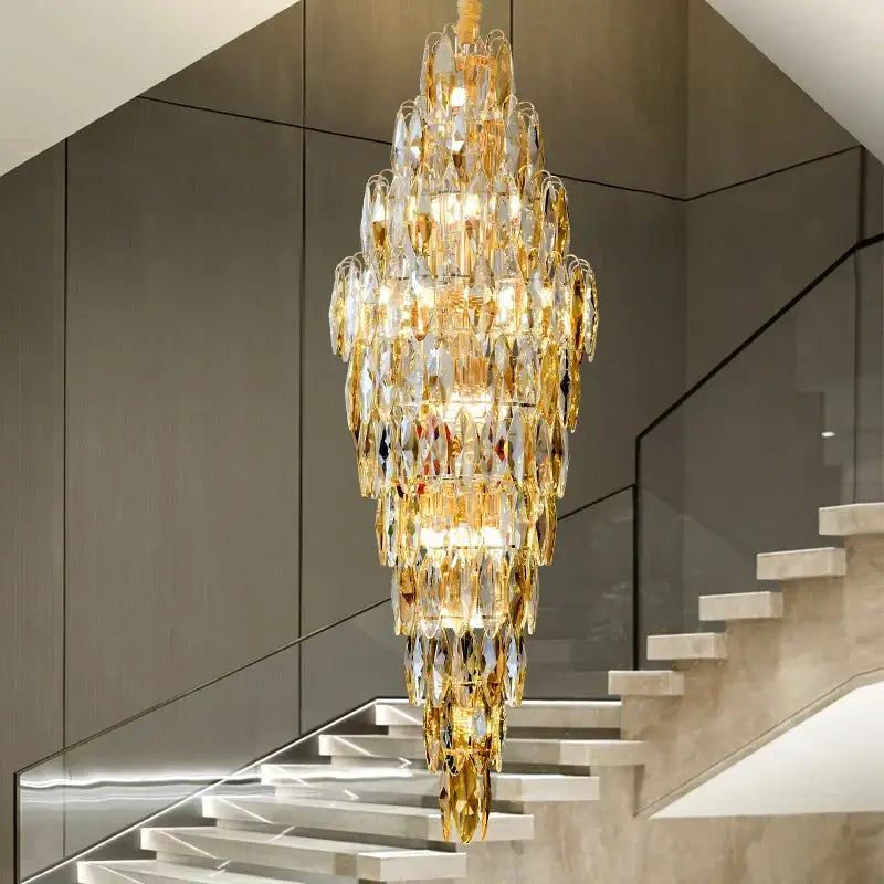 Brass Crystal Chandelier Light