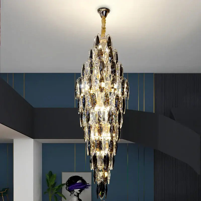 Brass Crystal Chandelier Light