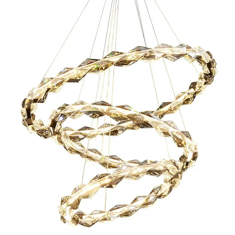 Gold Ring Crystal 110cm Chandelier