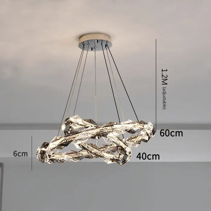 Gold Ring Crystal 110cm Chandelier